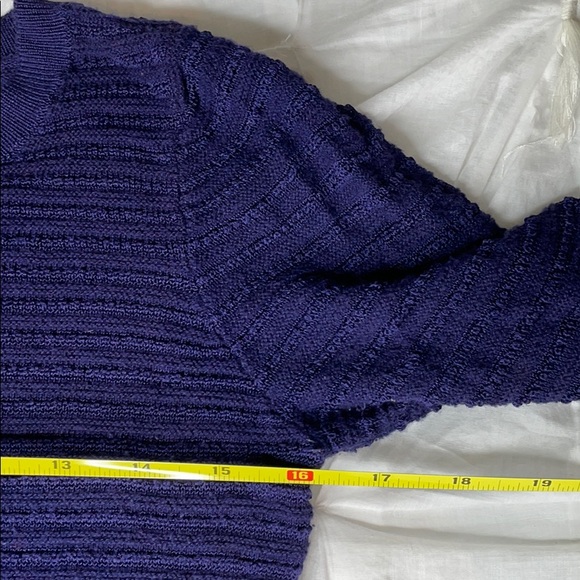 Loft Navy Knit Scoop Neck Sweater - Picture 8 of 9